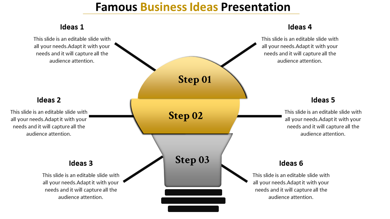 Free - Our Predesigned PowerPoint Ideas Slide Template-Six Node